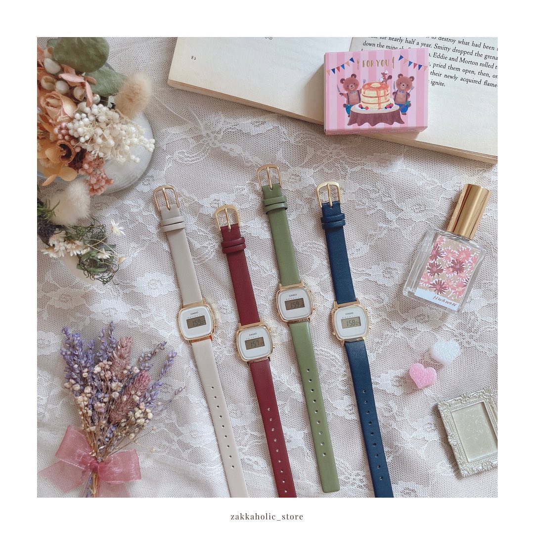 Casio Vintage Watch 女裝 復古真皮手錶 (日常防水, 日期顯示)
