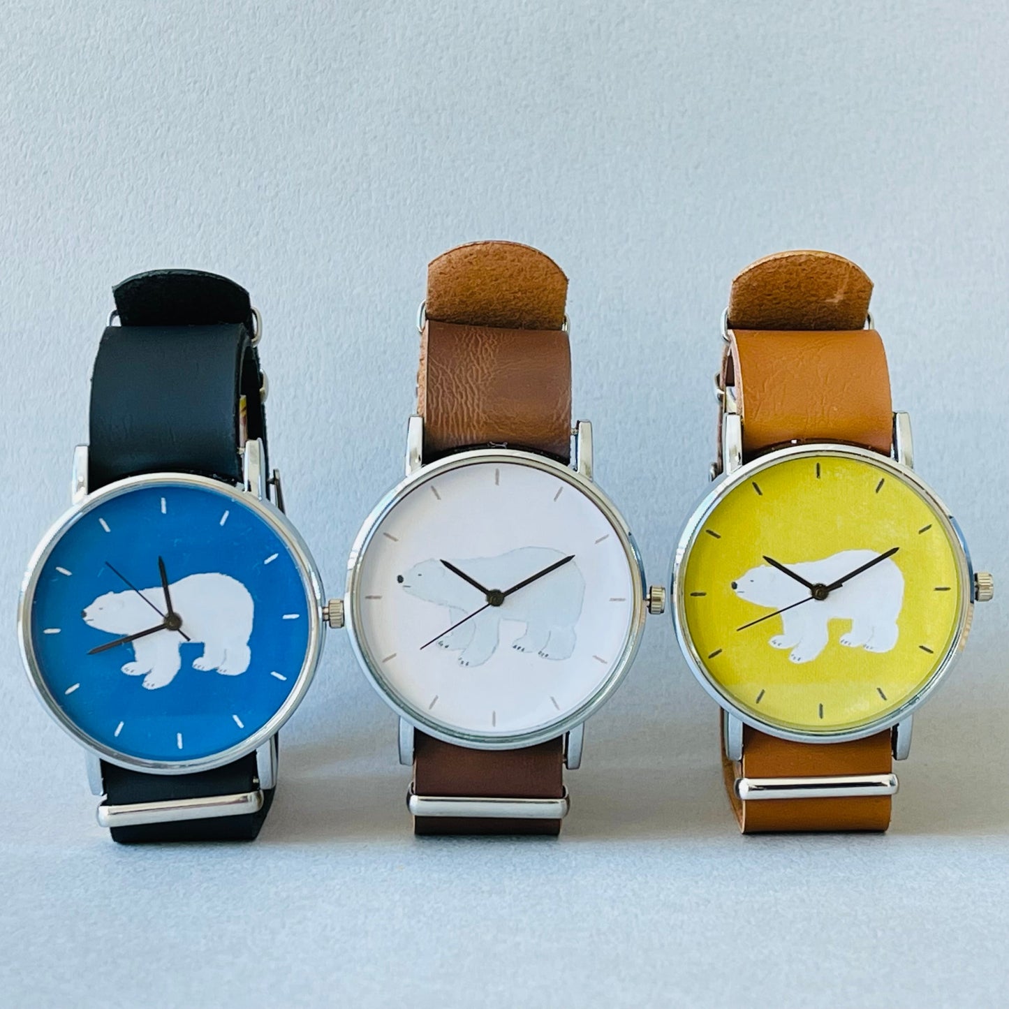 びとbito - Handicraft Watch 日本手工錶 - 白熊 (藍底)