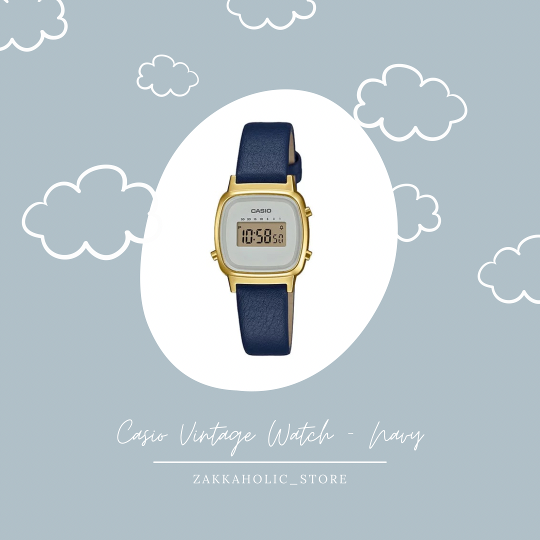 Casio Vintage Watch 女裝 復古真皮手錶 (日常防水, 日期顯示)