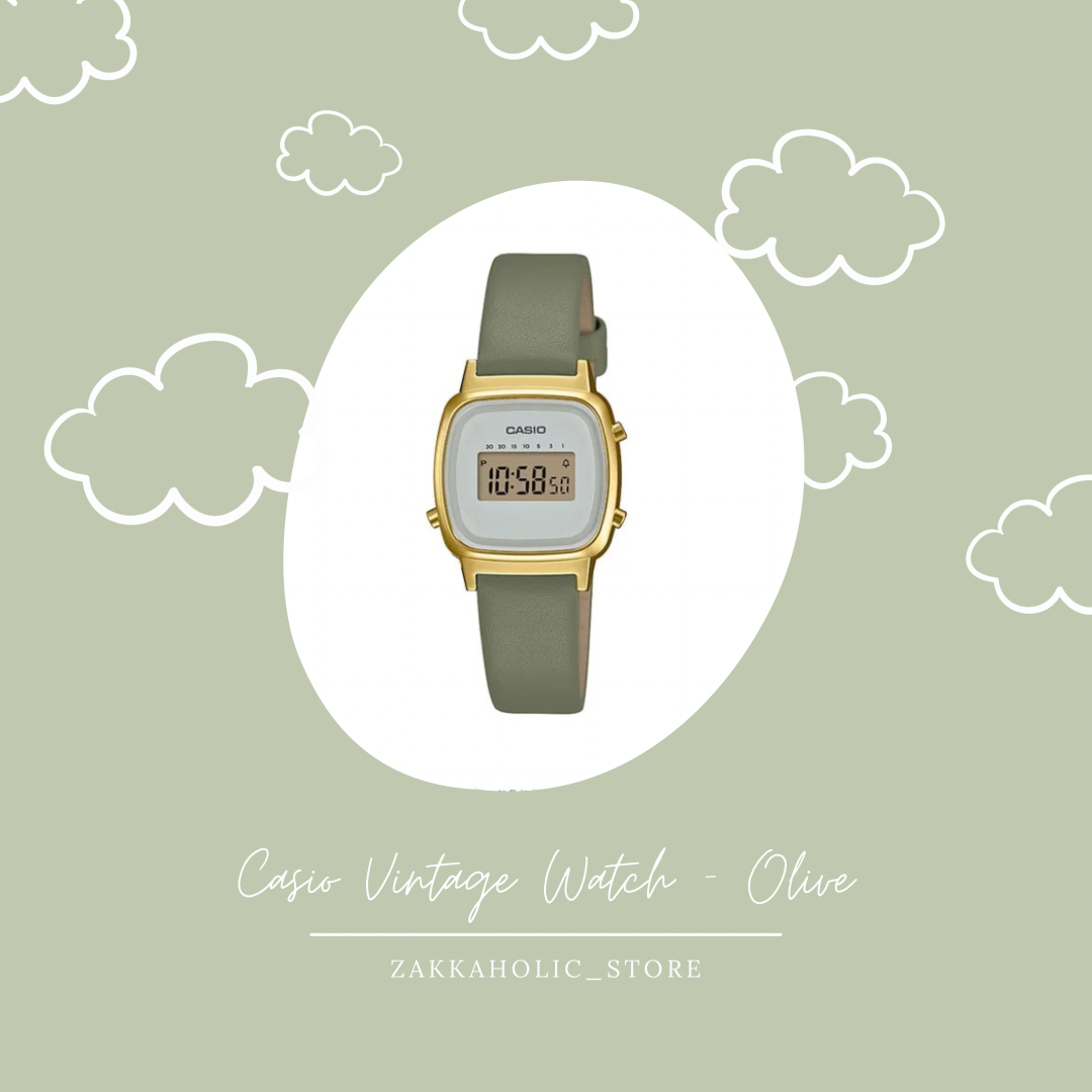 Casio Vintage Watch 女裝 復古真皮手錶 (日常防水, 日期顯示)