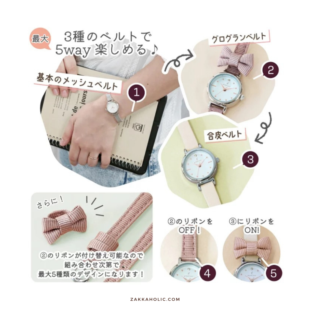 [2022新品］5 Way Grand Jour Changeable Belt Watch Gift Set  女裝 可轉換錶帶禮盒裝