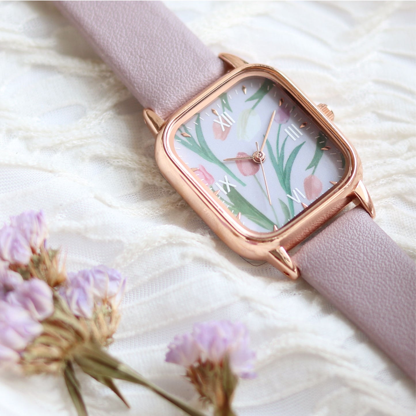 女裝 秋冬田園野餐風手錶 Tulip Rose Watch 🌷 Morandi Colors