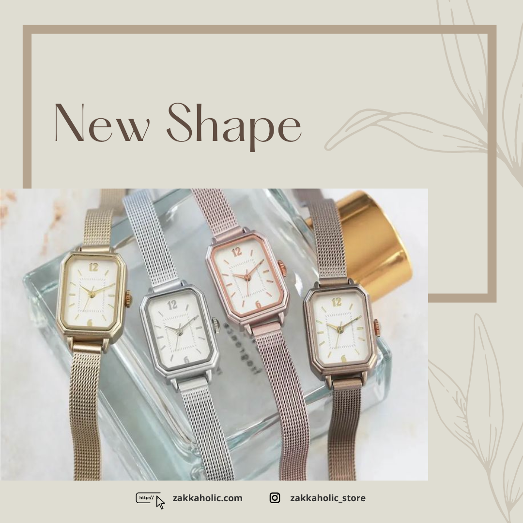 Classic metallic mesh square watch 女裝 \金屬新色/ 經典簡約鋼錶 (連盒)