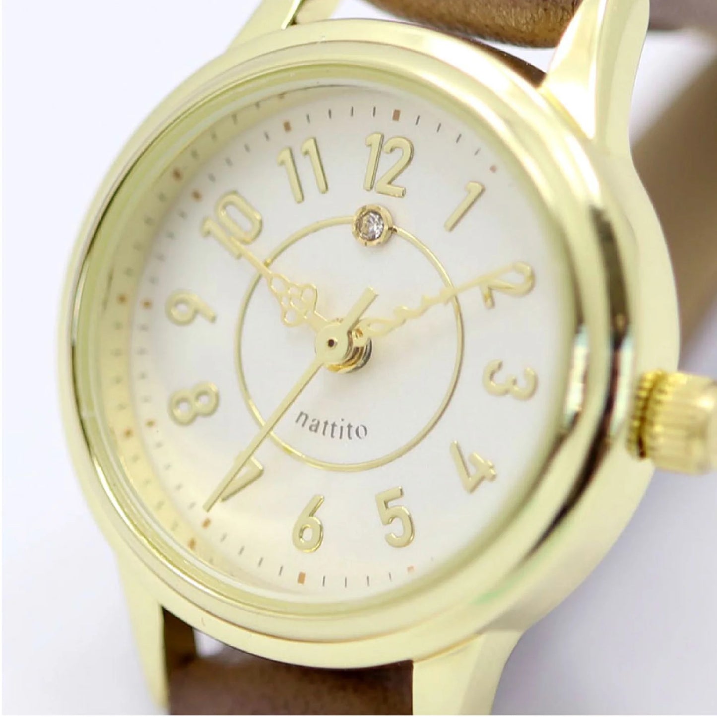 [4月份天然石] Antique Affordable Diamond Watch 復古單粒天然鑽石手錶 女裝