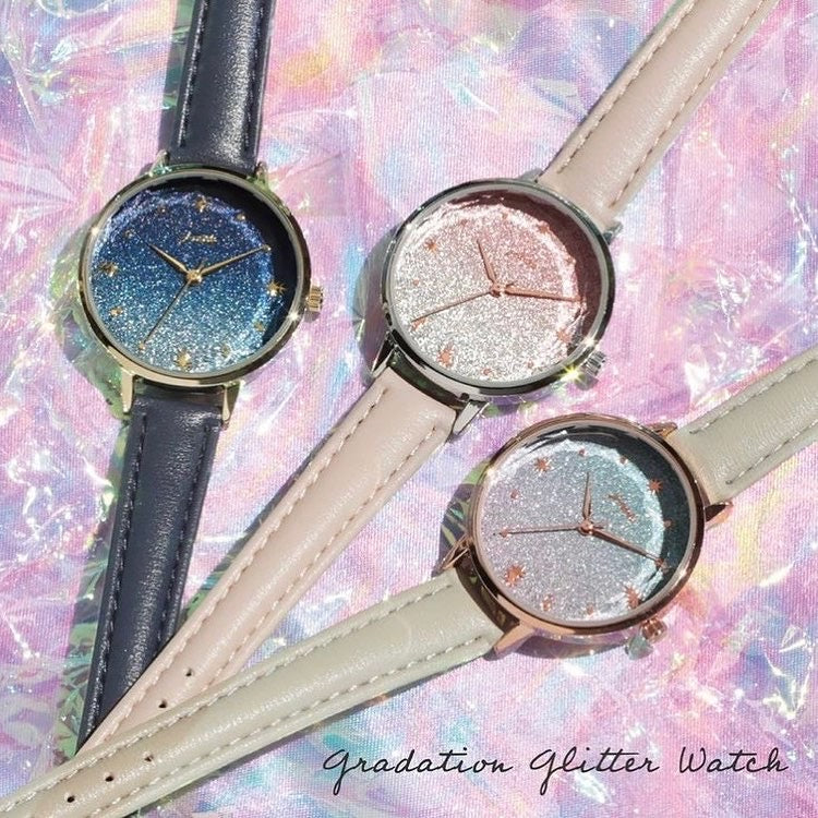 Cut Glass Glitter Watch切割玻璃錶面閃閃手錶 女裝