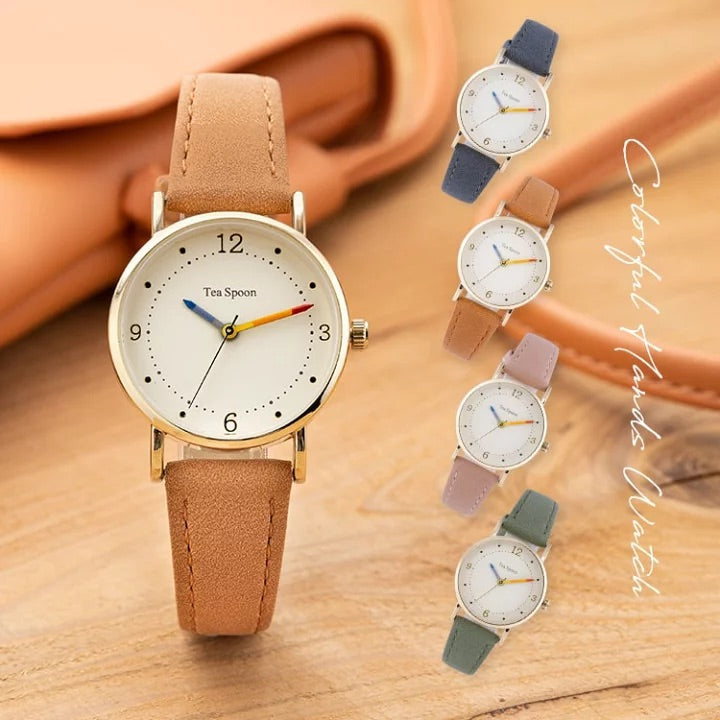 Tea Spoon Pastel Color Hand Watch