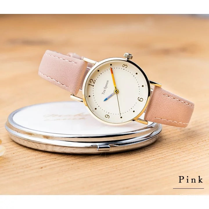 Tea Spoon Pastel Color Hand Watch