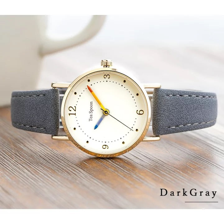 Tea Spoon Pastel Color Hand Watch