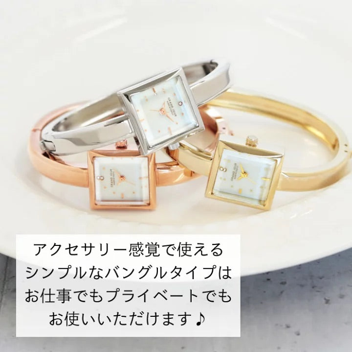 Made in Tokyo Watch 女裝 方形盒子手鈪錶 Bangle Watch Grand Jour