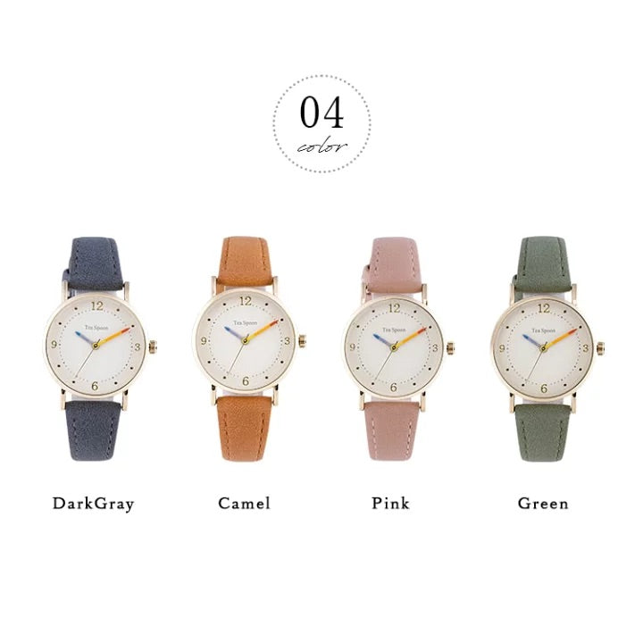 Tea Spoon Pastel Color Hand Watch