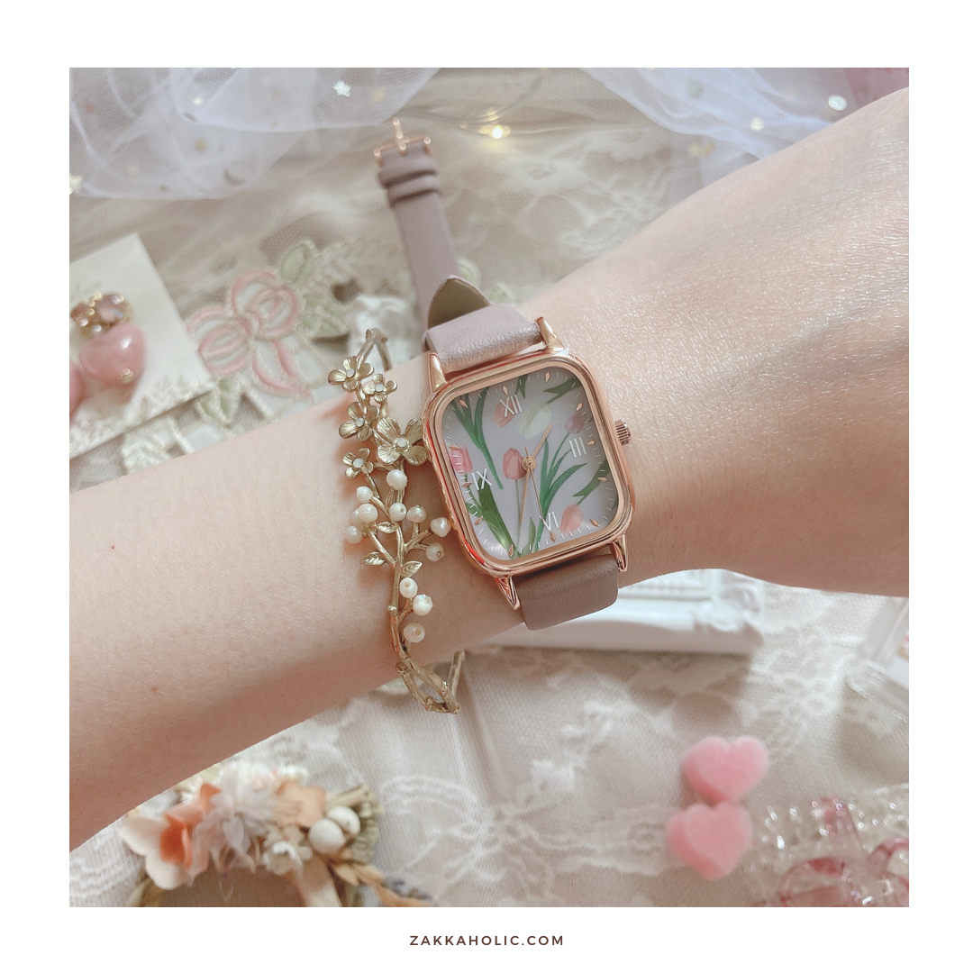 女裝 秋冬田園野餐風手錶 Tulip Rose Watch 🌷 Morandi Colors