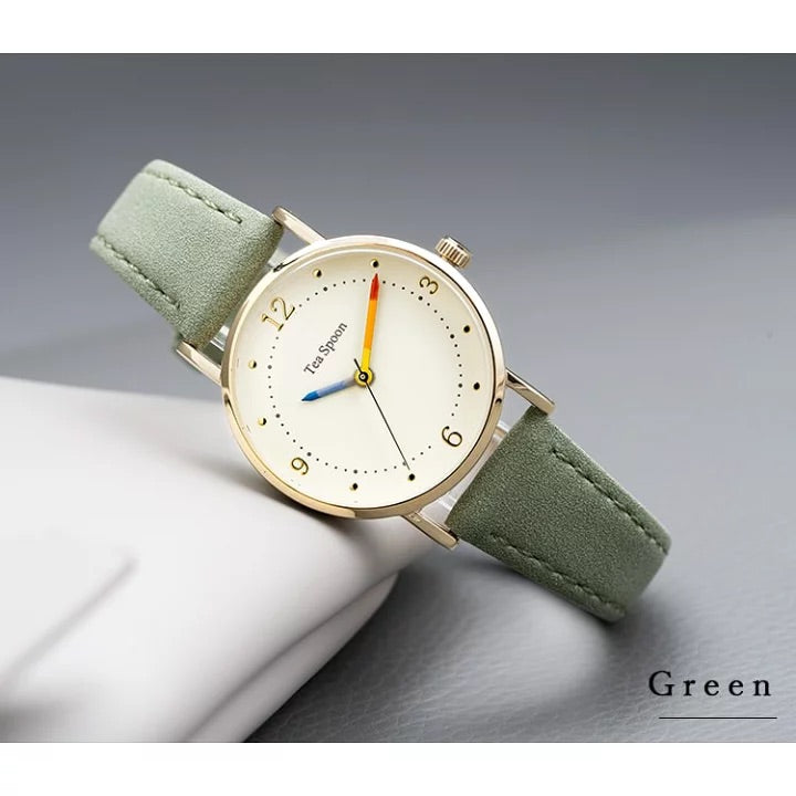 Tea Spoon Pastel Color Hand Watch